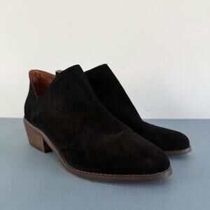 Lucky Brand Fenley Black Suede Ankle Boots